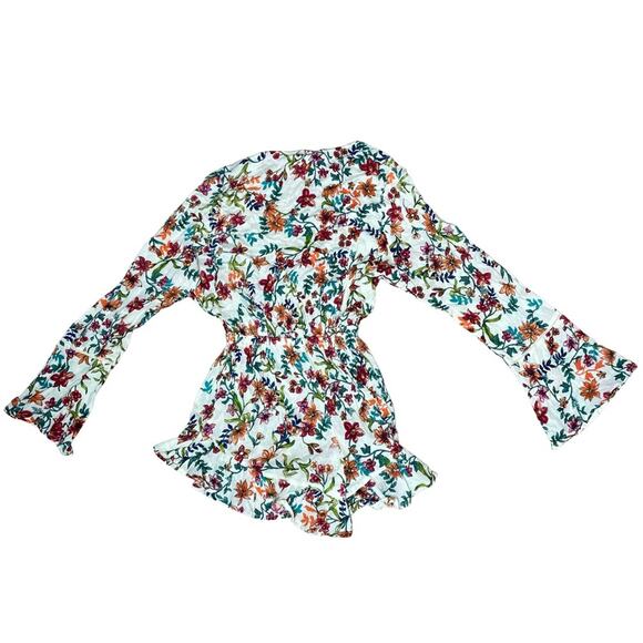 Anthropologie RAGA My Paradise Floral Tie Romper Women’s Sz M NWT - Picture 4 of 9